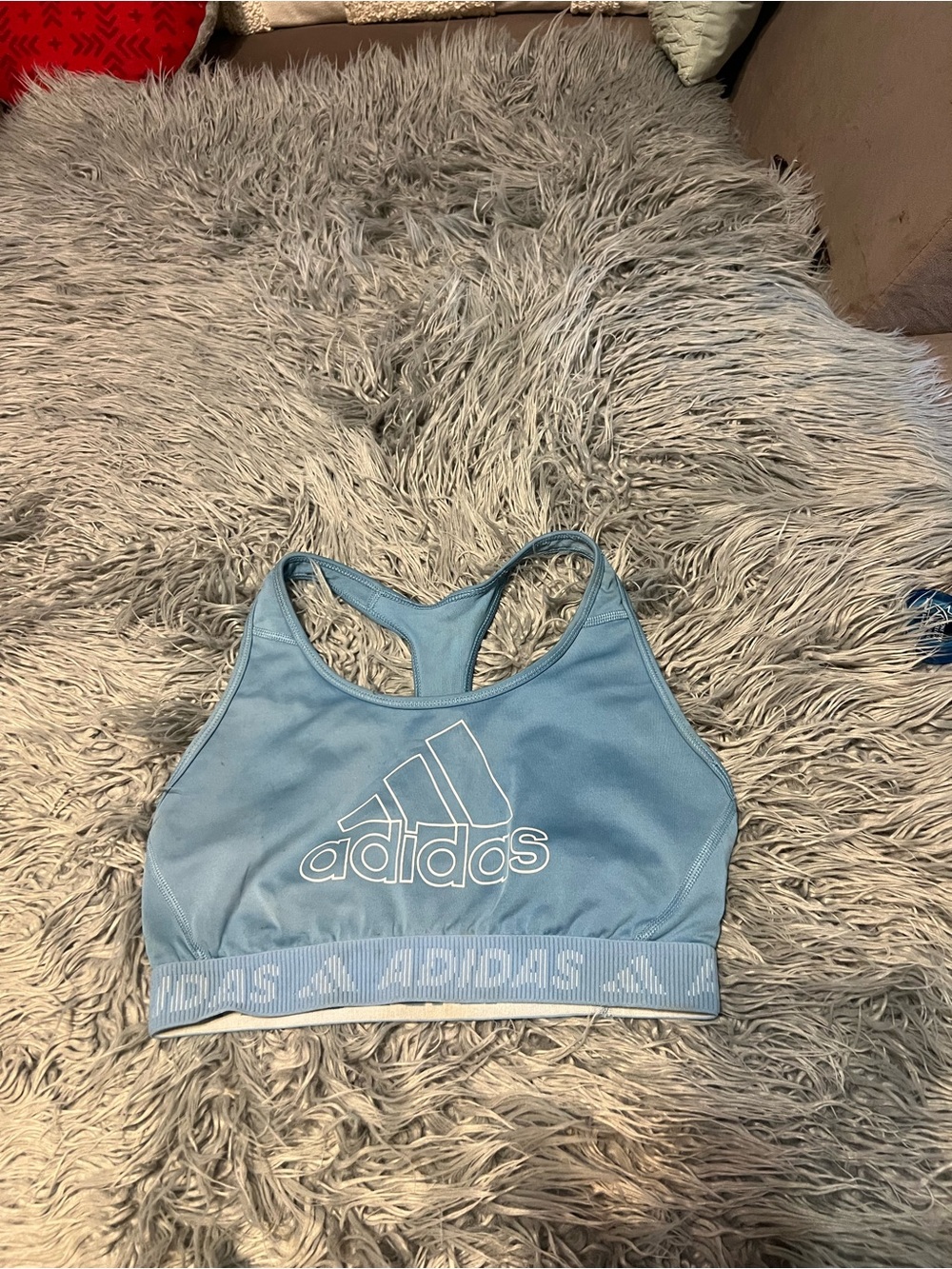adidas Light Blue Racerback Sports Bra